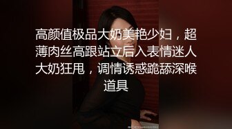 高颜值极品大奶美艳少妇，超薄肉丝高跟站立后入表情迷人大奶狂甩，调情诱惑跪舔深喉道具